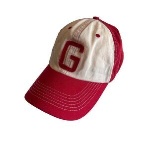 Disney Parks Red White Goofy Stretch Fit Hat Cap One Size
